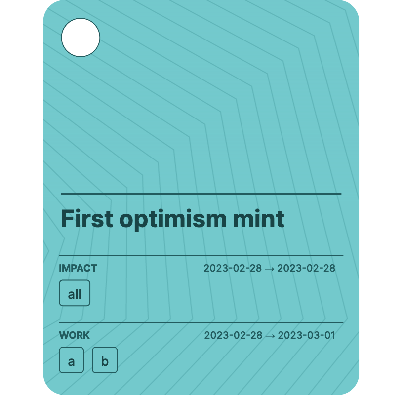 First optimism mint