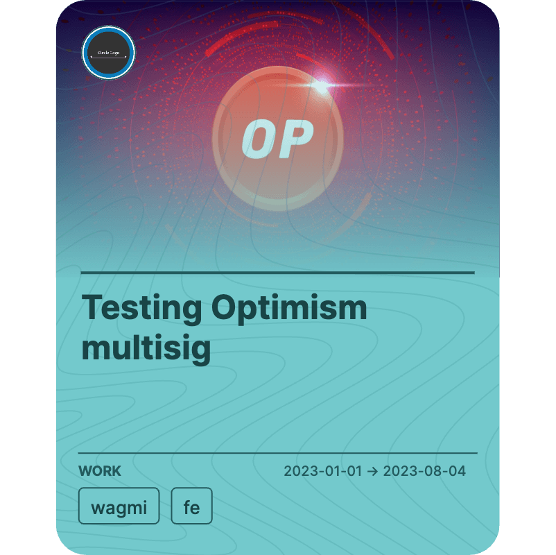 Testing Optimism multisig