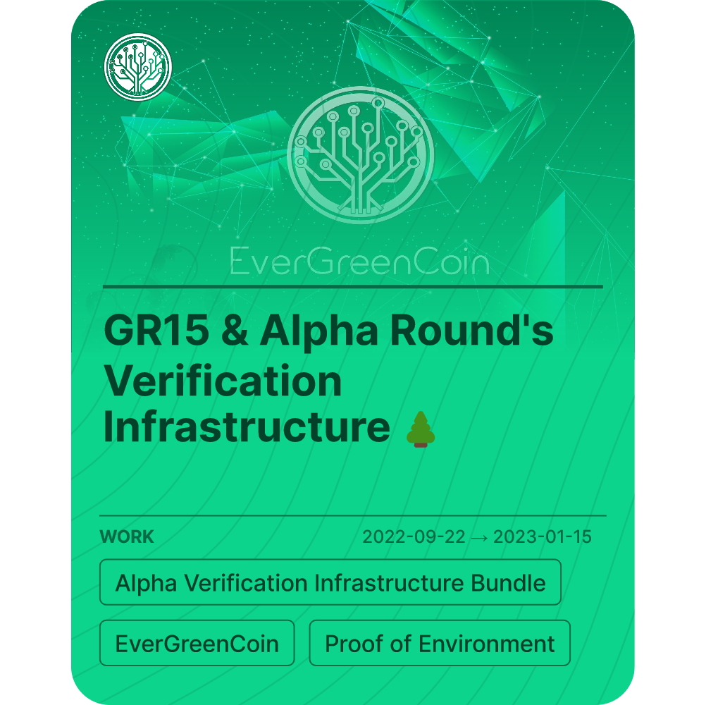 GR15 & Alpha Round's Verification Infrastructure🌲