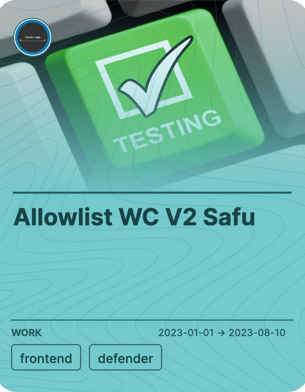 Allowlist WC V2 Safu