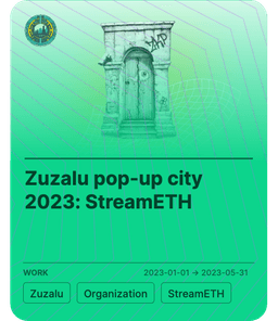 Zuzalu pop-up city 2023: StreamETH