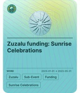 Zuzalu funding: Sunrise Celebrations