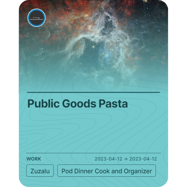 Public Goods Pasta