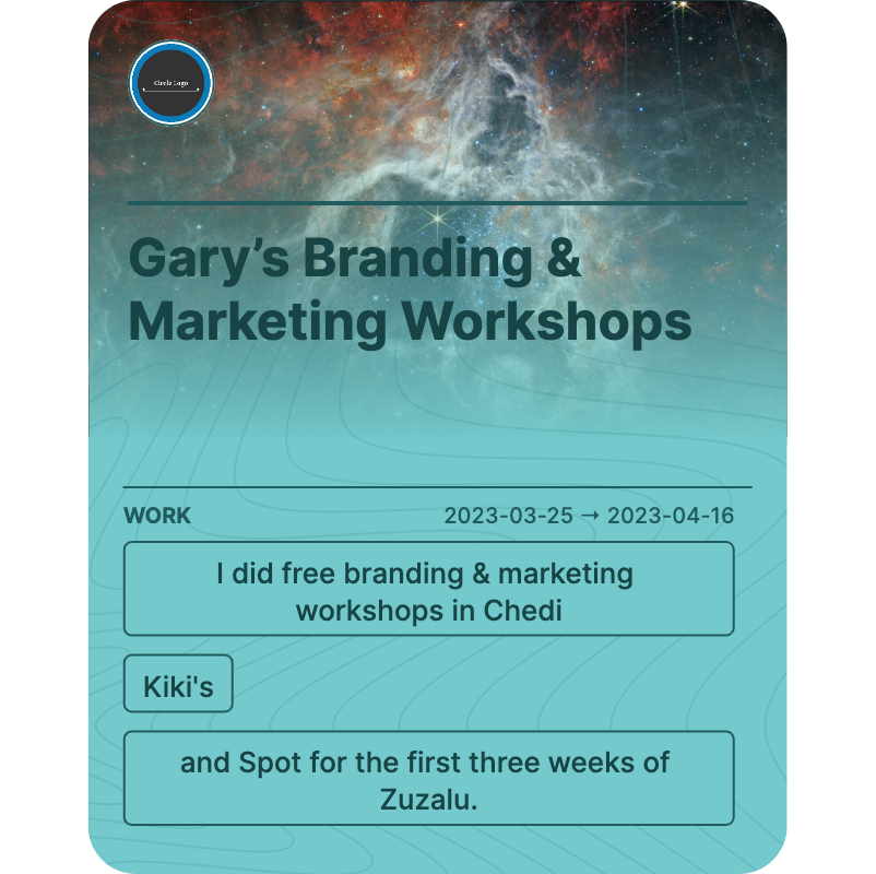 Gary’s Branding & Marketing Workshops