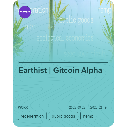 Earthist | Gitcoin Alpha