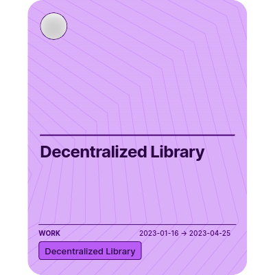 Decentralized Library