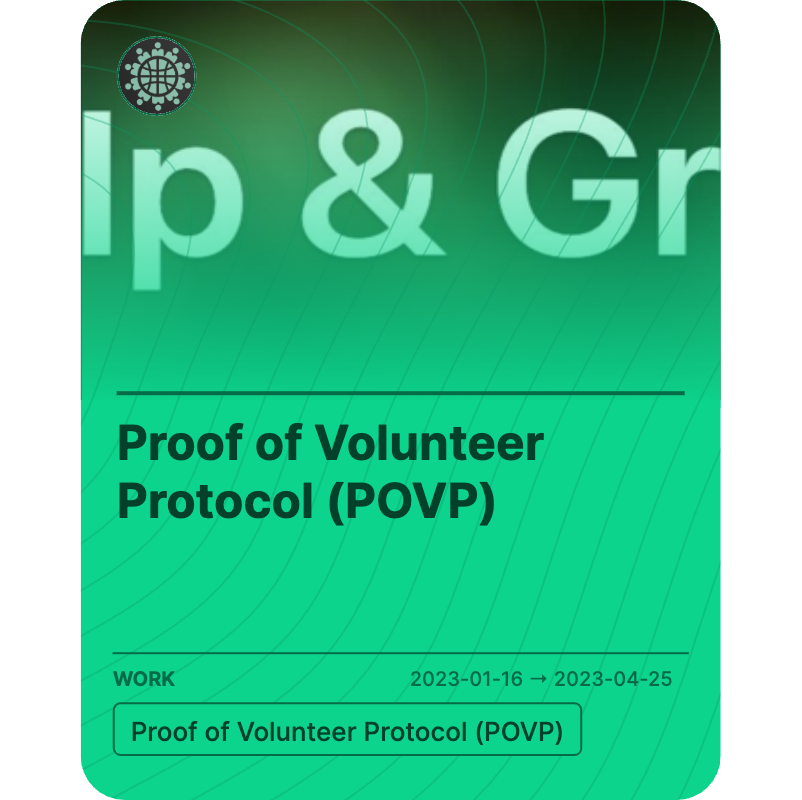 Proof of Volunteer Protocol (POVP)