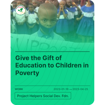 Give the Gift of Education to Children in Poverty