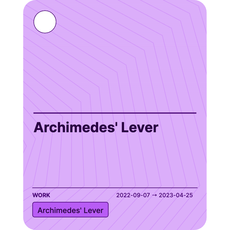 Archimedes' Lever