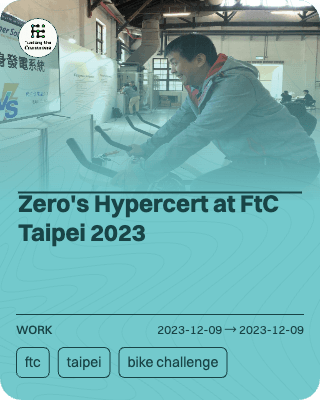 Zero's Hypercert at FtC Taipei 2023