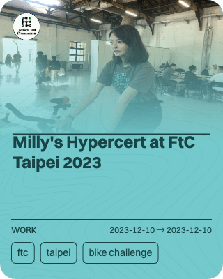 Milly's Hypercert at FtC Taipei 2023