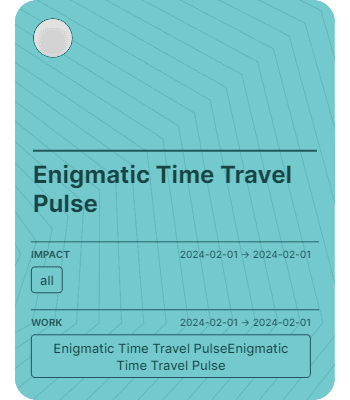 Enigmatic Time Travel Pulse