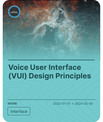 Voice User Interface (VUI) Design Principles