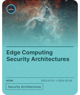 Edge Computing Security Architectures