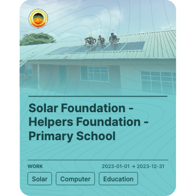 Solar Foundation - Helpers Foundation - Primary School