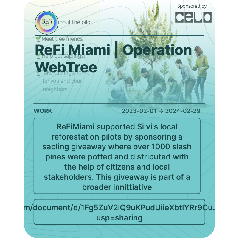 ReFi Miami | Operation WebTree