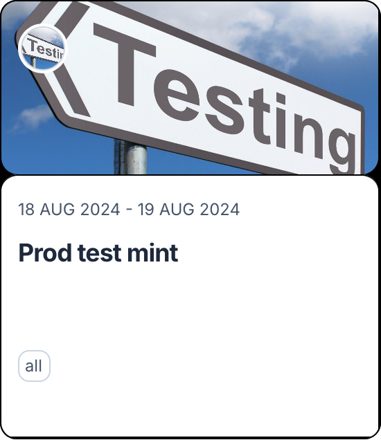 Prod test mint