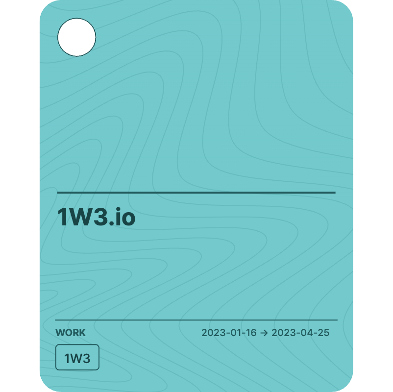 1W3.io