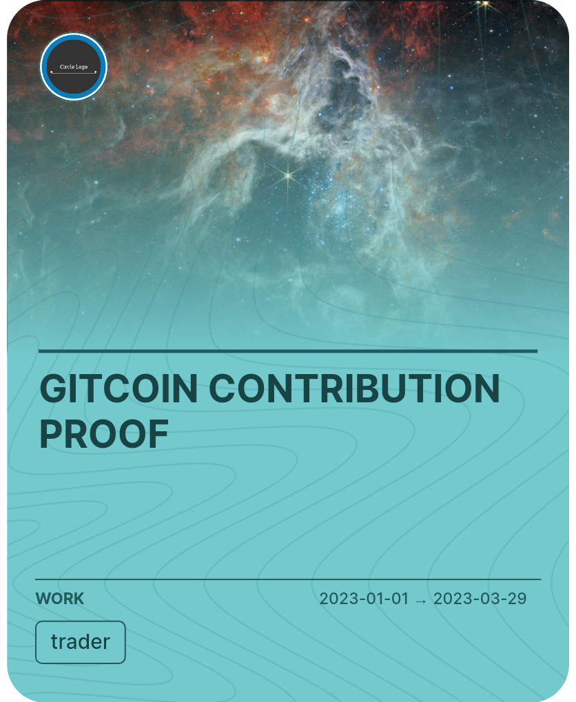 GITCOIN CONTRIBUTION PROOF