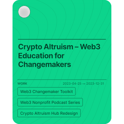 Crypto Altruism – Web3 Education for Changemakers