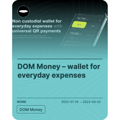 DOM Money – wallet for everyday expenses