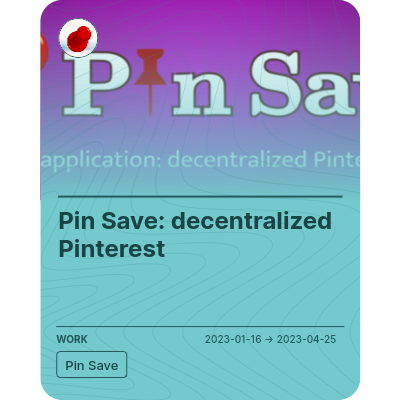 Pin Save: decentralized Pinterest