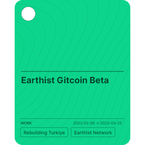 Earthist Gitcoin Beta