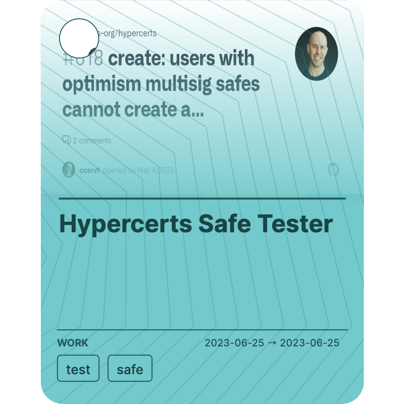 Hypercerts Safe Tester