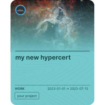 my new hypercert