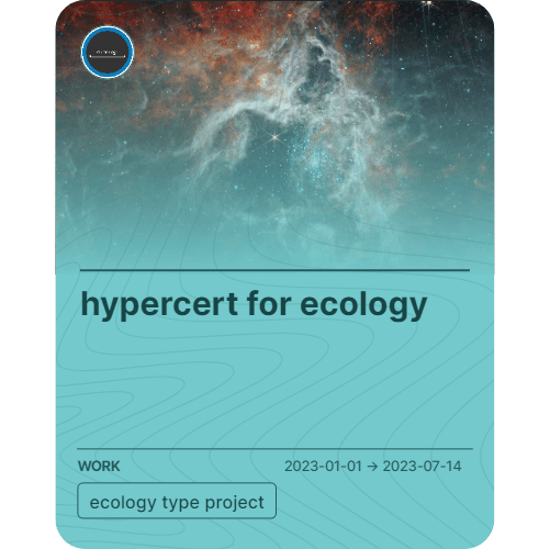 hypercert for ecology