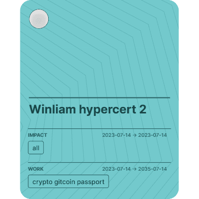 Winliam hypercert 2