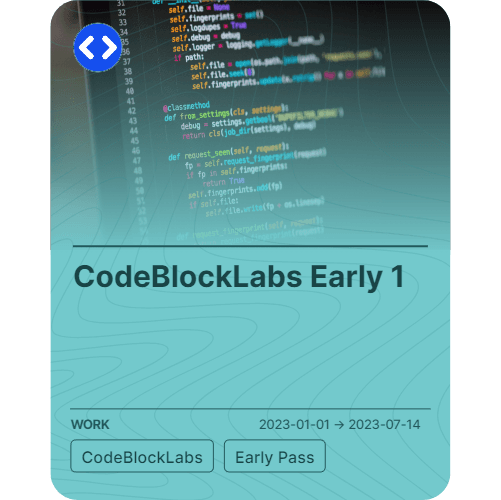 CodeBlockLabs Early 1