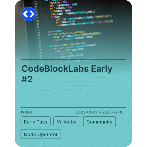 CodeBlockLabs Early #2