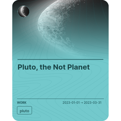 Pluto, the Not Planet