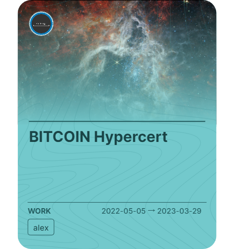 BITCOIN Hypercert