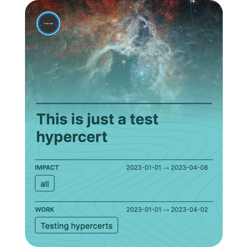 This is just a test hypercert