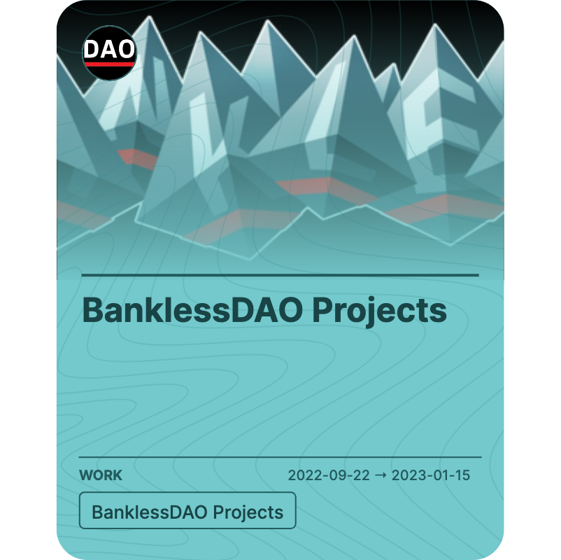 BanklessDAO Projects