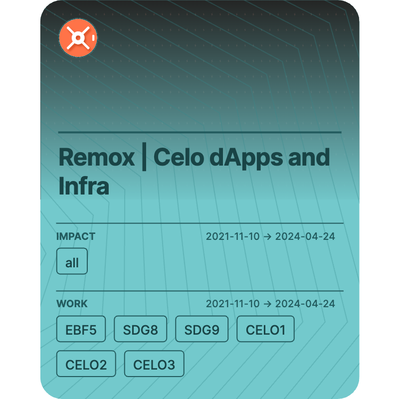 Remox | Celo dApps and Infra