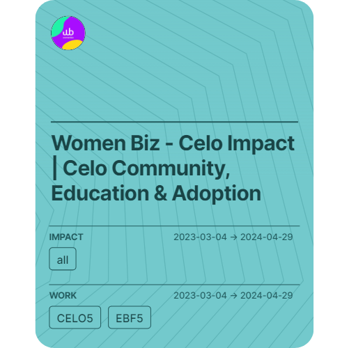 Women Biz - Celo Impact | Celo Community, Education & Adoption