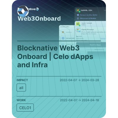 Blocknative Web3 Onboard | Celo dApps and Infra